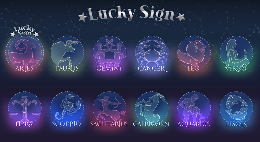 Zodiac Dice - Lucky signs