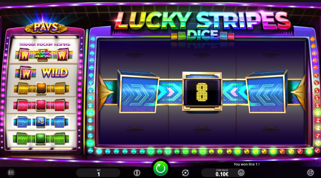 Lucky Stripes Dice - Interface