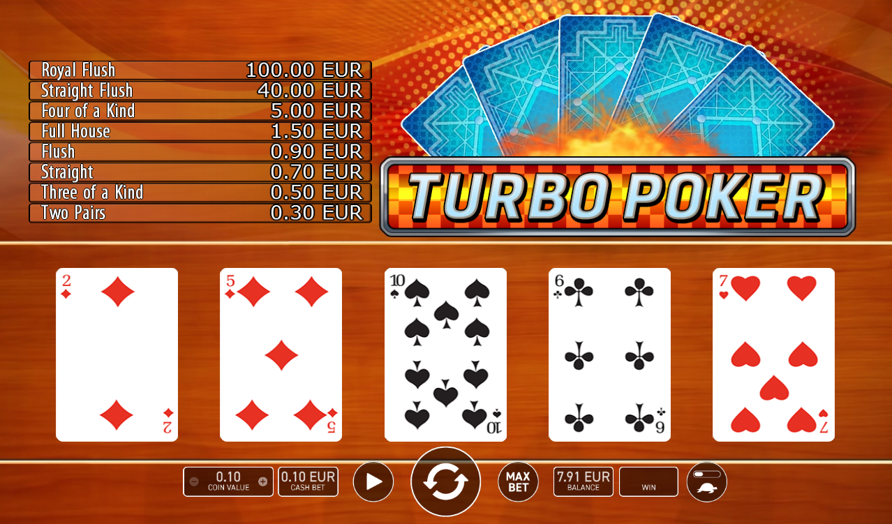 Turbo Poker (Wazdan) - Interface